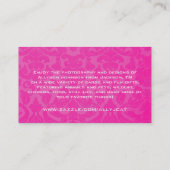 Roze  achtergrond Visitekaartjes (Achterkant)