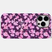 Roze Acryl Verf Bloemblaadjes Case-Mate iPhone Case (Achterkant (horizontaal))