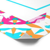 Roze ADHD meisjes doel habit tracker kaart downloa Poster (Hoek)