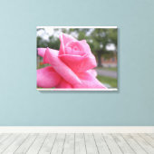 Roze afbeelding canvas afdruk (Insitu (Houten vloer))