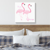 Roze afdruk van Flamingo Canvas (Insitu (Slaapkamer))