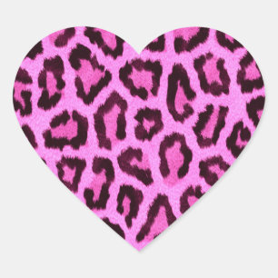 Roze afdrukpatroon hart sticker