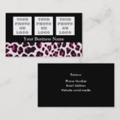 Roze afdrukpatroon visitekaartje (Voorkant / Achterkant)