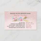 Roze afgebeeld Shiny Bakery Visitekaartje (Achterkant)
