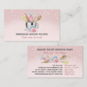 Roze afgebeeld Shiny Bakery Visitekaartje (Voorkant / Achterkant)