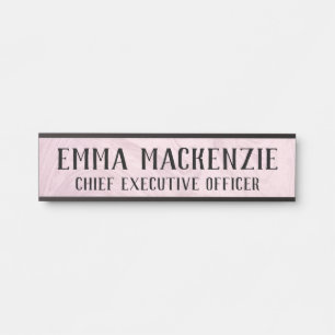 Roze, afhangende Bord voor naam deurteken Deurbordje
