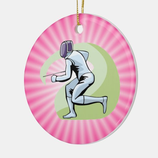 Roze afrasteringen keramisch ornament (Links)