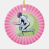 Roze afrasteringen keramisch ornament (Achterkant)