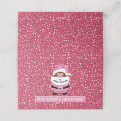 Roze Afrikaans-Amerikaanse Kerstman Kerstmis escor (Buitenkant ongevouwen)