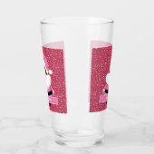 Roze Afrikaans-Amerikaanse Kerstman Kerstmis Glas (Links)