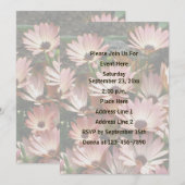 Roze Afrikaanse Daisy Flowers Party Kaart (Voorkant / Achterkant)