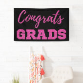 Roze Afstudeerders met glitterconcentraat Spandoek (Insitu)