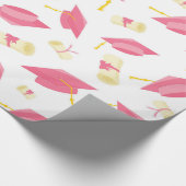  roze Afstuderen Cadeaupapier (Hoek)