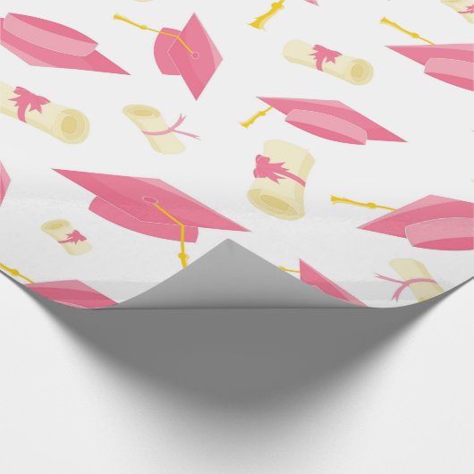  roze Afstuderen Cadeaupapier (Hoek)