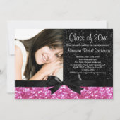 Roze Afstuderen met spaarpuitkijkfoto Kaart (Voorkant)