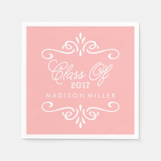 roze | Afstuderen Napkins Servet (Voorkant)