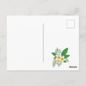 Roze Afstuderen van de Beach van Flamingo Dank u Briefkaart (Achterkant)