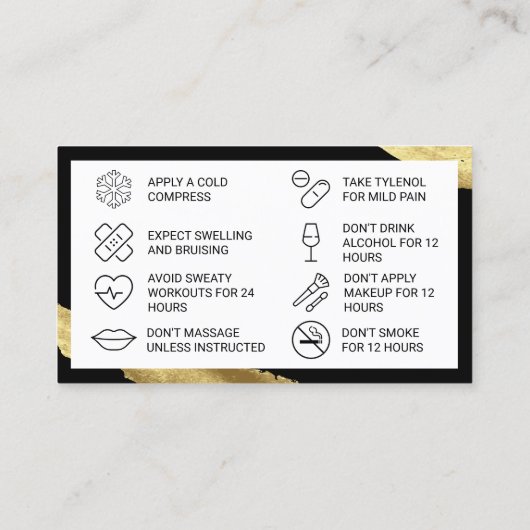 Roze aftercare card visitekaartje (Achterkant)