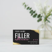 Roze aftercare card visitekaartje (Staand voorkant)