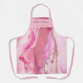 Roze Agaat Beauty Professioneel schort (Voorkant)