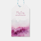 Roze agaat ketting display kaart cadeaulabel (Voorkant)