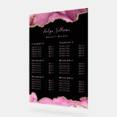 Roze agaat prijslijst acryl bord (Hoek)