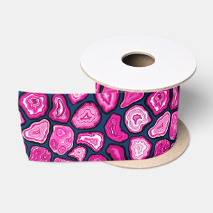 Roze agaatplakken lint