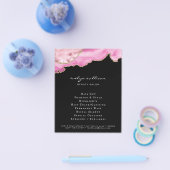 roze agar op zwarte schoonheidssalon flyer (Enkel)