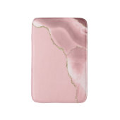 Roze Agate Goud Glitter Badmat (Voorkant Verticaal)