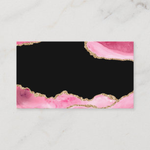 Roze Agate Marmer Goud Glitters Elegante Luxe Chic Visitekaartje