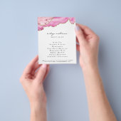 roze agate schoonheidssalon flyer (Hand)