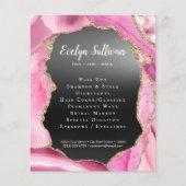 Roze Agate Zwarte Folie Flyer (Voorkant)