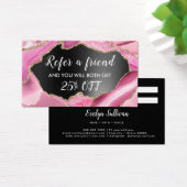 roze agate zwarte folieverwijzing Kaart (Bureau)