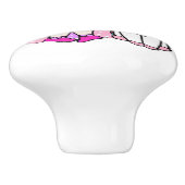 Roze airy en unicorn keramische knop (Zijkant)