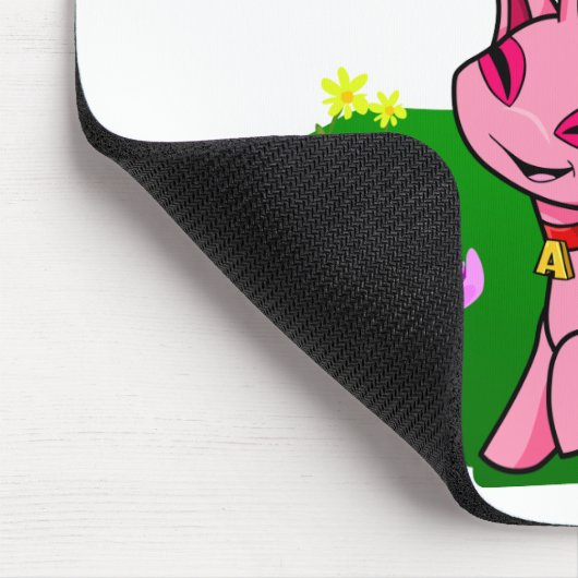 Roze Aisha wordt door bloemen geperst Muismat (Hoek)