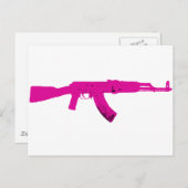 Roze AK-47 Briefkaart (Voorkant / Achterkant)