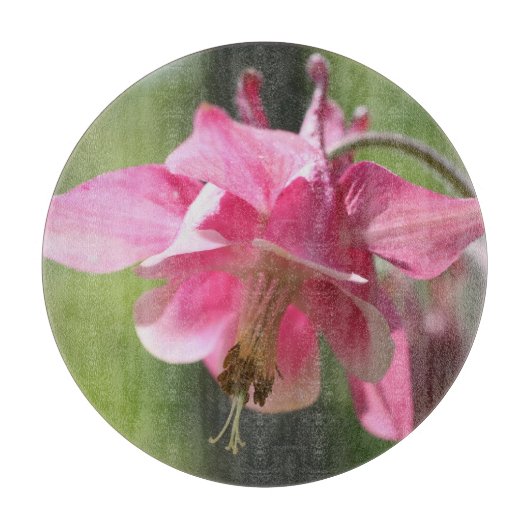 Roze Akelei Bloem Snijplank (Voorkant)