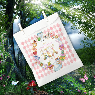 Roze Alice in Wonderland 5e Verjaardag Bedankzakje
