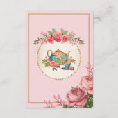 Roze Alice in Wonderland Boeken voor Baby Informatiekaartje (Achterkant)