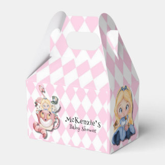 Roze Alice in Wonderland en Vrienden Baby shower Bedankdoosjes