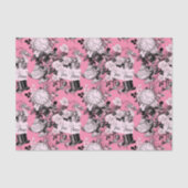 Roze Alice Teatime Tissuepapier (Voorkant)