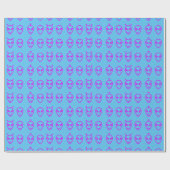 Roze Alien Faces Cadeaupapier (Vlak)