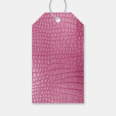 Roze Alligator Dierenprint Cadeaulabel (Achterkant)