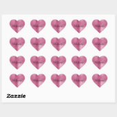Roze Alligator Dierenprint Hart Sticker (Vel)