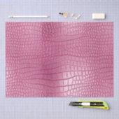 Roze Alligator Dierenprint Tissuepapier (Craft)
