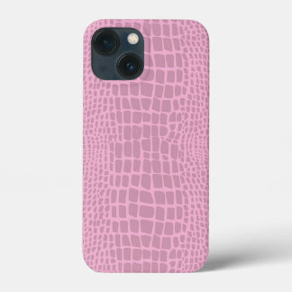 roze alligator krokodilhuid iPhone 13 mini hoesje