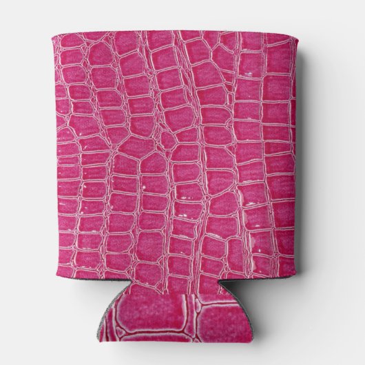 Roze Alligator Patroon Textuur Blikjeskoeler (Achterkant)
