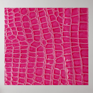 Roze Alligator Patroon Textuur Poster