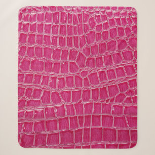 Roze Alligator Patroon Textuur Sherpa Deken