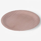 Roze alligator textuur print papieren bordje (Gekanteld)